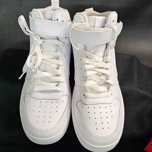 New 6Y Kids- Women's Retro Shoes Nike Court Borough Mid 2 White CD7782-100 NIB